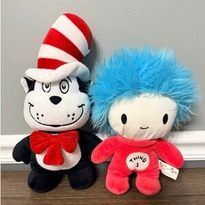 Aurora Dr. Seuss Cat in the Hat and Thing 1 Plush Set